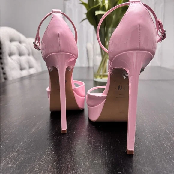 Elegant Pink High Heel Sandals - Picture 4 of 4